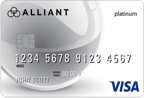Sample image of an Alliant Visa® Platinum Card
